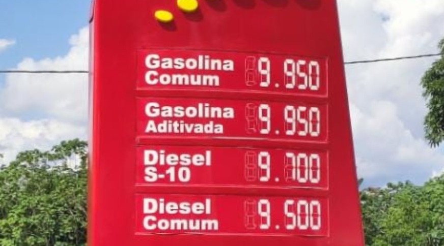 Preço do litro da gasolina passa dos R$ 9,50 em cidade isolada no