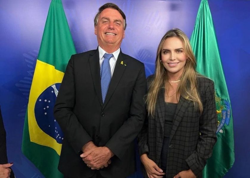 Jair Bolsonaro e a vice governadora eleita do Distrito Federal - Foto: reprodução da Rede Social