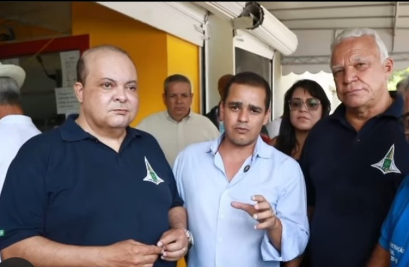 GOvernador Ibaneis Rocha, deputado Reginaldo sardinha e o Secretário de Obras José humberto - Foto: reprodução do Instagram
